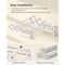 Foldable Wall Mounted Drying Rack Steel Accordion Clothes Air Dry Rack with Extendable Design for Towels Clothes Bathroom and Laundry Room